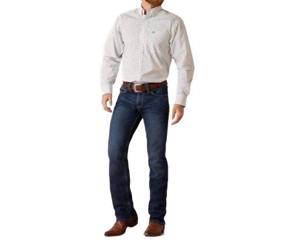 NEW ARIAT boone fitted shirt in white